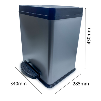 Treteimer 2x10 Liter Metall | Mülleimer mit Fußpedal | Mülltrennung